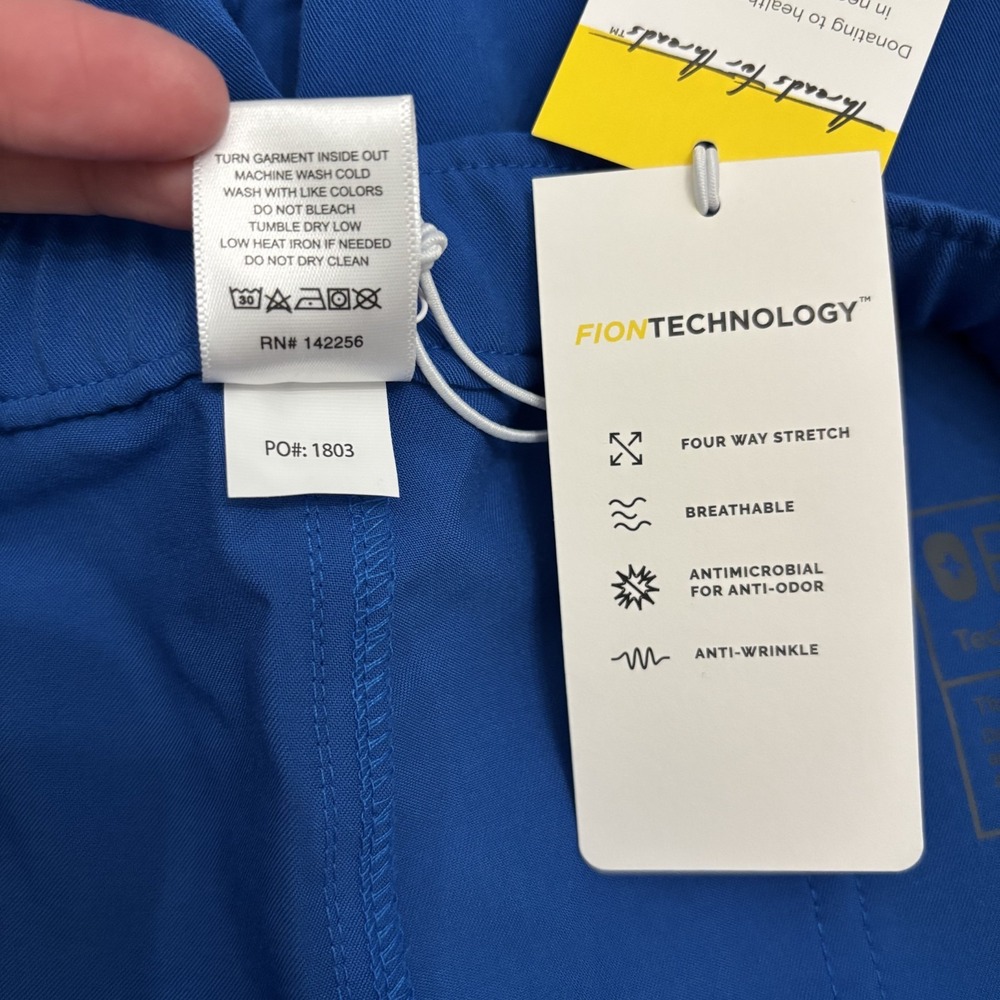NEW Figs Cairo Cargo Scrub Pants Mens XL Blue Straight Leg Stretch Medical Nurse - Picture 12 of 14